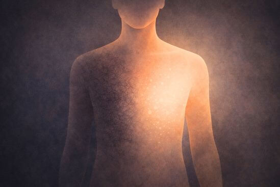 Ilustração de corpo menos comprimido sugere os benefícios da Meditação Kundalini do Osho.
