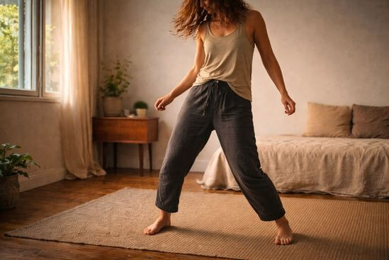 Corpo em movimento livre e enraizado sugere as 4 fases da Meditação Kundalini do Osho.
